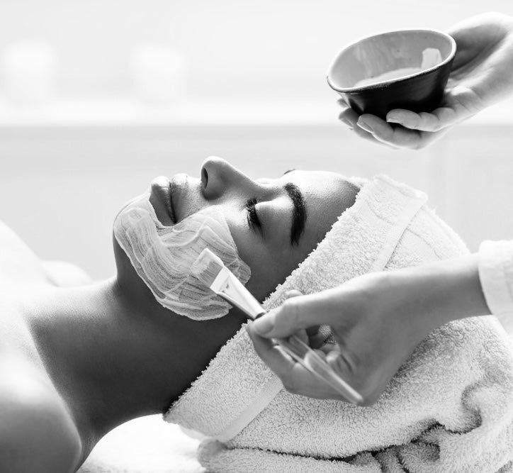 Applying mask during facial