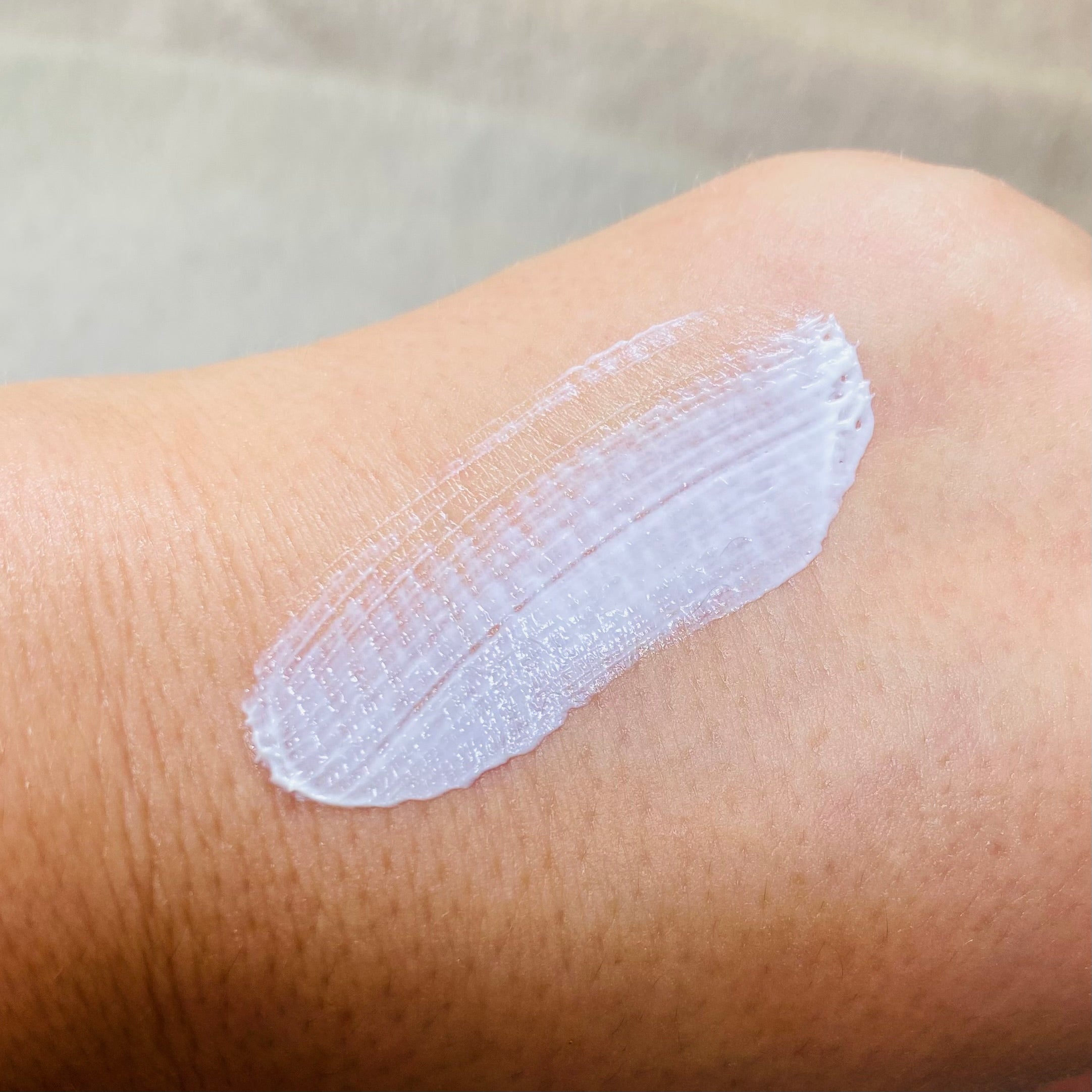 dermalogica oil free matte on back of hand